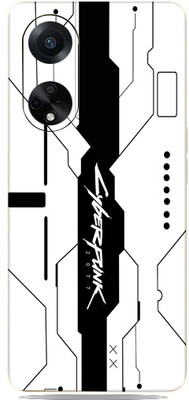 SkinoMania OPPO F23 5G Mobile Skin(Simple-White-Cyber B&W Mobile Skin)