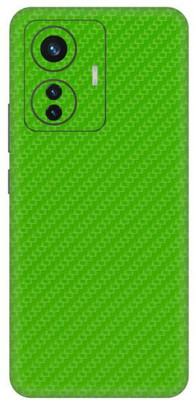 Vcare GadGets iQOO Z6 Pro 5G Fiber Carbon Green Back Side Premium Mobile Skin(Fiber Carbon Green)