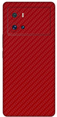 Vcare GadGets Fiber Carbon Red vivo i QOO 9 Pro 5G Mobile Skin(Fiber Carbon Red)