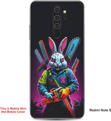 VYBE The Smart Choice Redmi Note 8 Rabbit Embossed Mobile Skin(Wine Berry 15)
