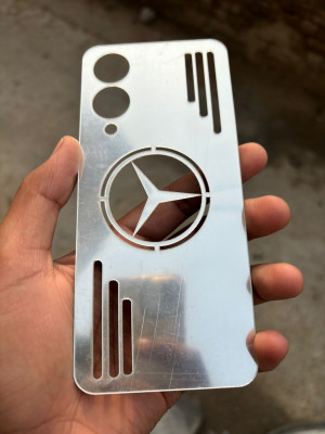 TWUAOP VIVO Y28 5G MIRROR BACK PANNEL ACRYLIC SHEET Mobile Skin(Silver)