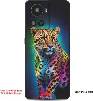 VYBE The Smart Choice One Plus 10R Leopard Embossed Mobile Skin(Dirty Blue 30)