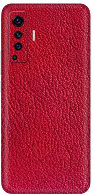 Vcare GadGets Vivo X50 Mobile Skin(Leather Red)