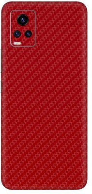 Vcare GadGets Vivo V20 Pro Mobile Skin(Fiber Carbon Red)