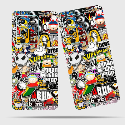 yug emporium VIVO V25 PRO 3D COMICS AND CARTOON Mobile Skin(Black)