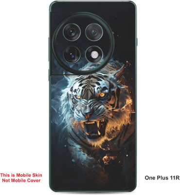 VYBE The Smart Choice One Plus 11R Tiger Embossed Mobile Skin(Congo Brow 33)
