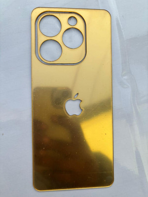 TWUAOP INFINIX HOT 40I ACRYLIC MIRROR BACK PANNEL MERO APPLE Mobile Skin(Gold)