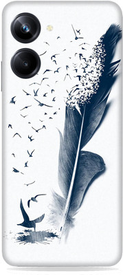 SkinoMania Realme 10 pro (5G) Mobile Skin(Multicolor Feather-Art)