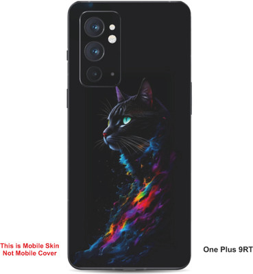 VYBE The Smart Choice One Plus 9RT Cat Embossed Mobile Skin(Charcoal Grey 28)