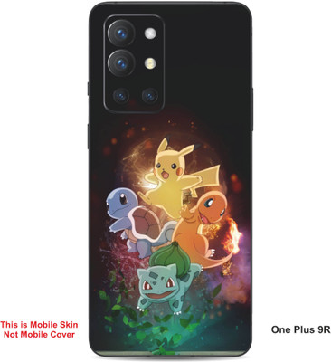 VYBE The Smart Choice One Plus 9R Pokemon Embossed Mobile Skin(Café Noir 21)