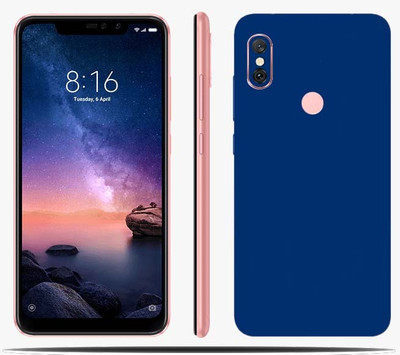 TJ CREATION Mi Redmi Note 6 Pro, Dark Blue Matte, Mi Redmi Note 6 Pro Mobile Skin(Super Ultra Dark Blue Matte Skin With(Back+Camera+Sides))