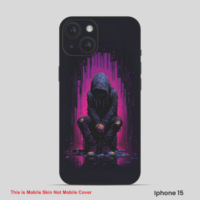 VYBE The Smart Choice iPhone 15 Horror Mobile Skin(Palatinate Purple, Black 8)