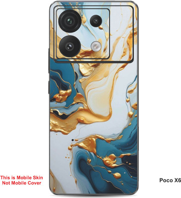 VYBE The Smart Choice Poco X6 Art Embossed Mobile Skin(Rich Maroon 1)