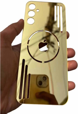 MOBIFONIC Samsung Galaxy M13 Gold Mirror Finish Back Panel Mobile Skin(Gold)