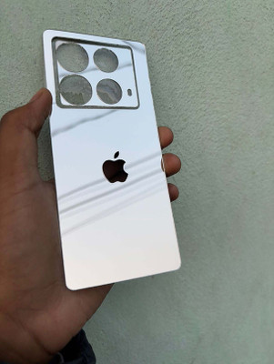 TWUAOP INFINIX NOTE 40 5G MOBILE SKIN ACRYLIC SHEET MIRROR BACK PANNEL APPLE Mobile Skin(Silver)
