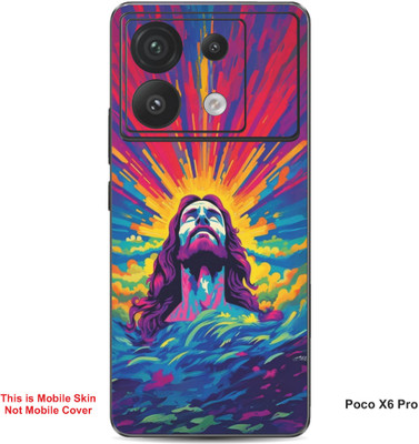 VYBE The Smart Choice Poco X6 Pro Abstract Embossed Mobile Skin(Pinkish Grey 1)