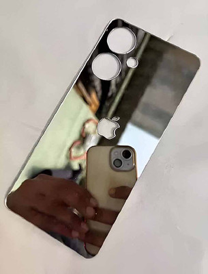 MOKPLZ POCO M6 PLUS 5G BACK PANNEL MIRROR ACRYLIC SHEET Mobile Skin(Silver)