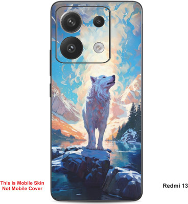 VYBE The Smart Choice Redmi 13 Wolves Embossed Mobile Skin(Jordy Blue 10)
