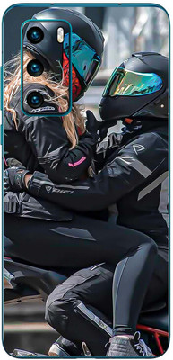 FCS Huawei P40 4G Printed Back skin Mobile Skin(Bike Couple)