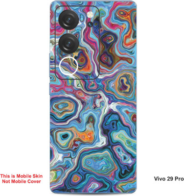 VYBE The Smart Choice Vivo 29 Pro Abstract Embossed Mobile Skin(Dark Pastel Red 2)