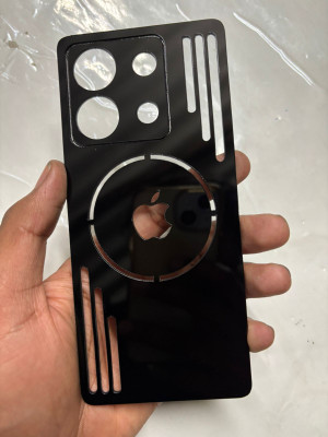 TWUAOP REDMI NOTE 13 5G ACRYLIC MIRROR BACK PANNEL MERO APPLE Mobile Skin(Black)