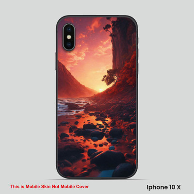 VYBE The Smart Choice iPhone 10X Naturel Mobile Skin(Dirty Orange, Green 5)