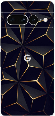 BUGGU Google Pixel 7 Pro Mobile Skin(Ultra Super Black Abstract Shape Skin With High Matte Finish.)