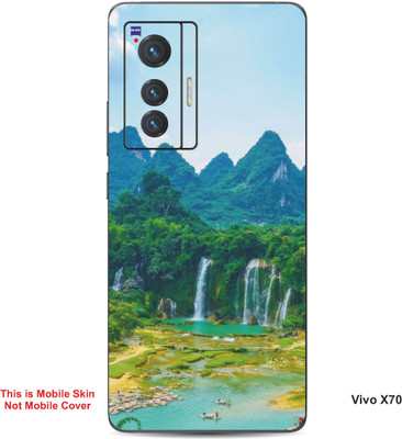 VYBE The Smart Choice Vivo X70 Naturel Mobile Skin(Peacock Green 12)