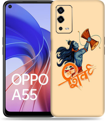 SkinoMania Oppo-A55 Mobile Skin(Multicolour Shiv Damru)