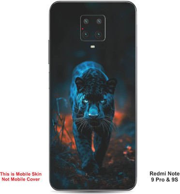 VYBE The Smart Choice Redmi Note 9S Black Panther Mobile Skin(Bluish Cyan 17)