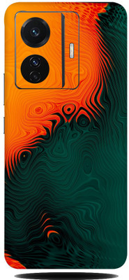 WeCre8 Skin's Vivo t1 pro 5g Mobile Skin(Orange-green-Abstract Multicolor Skin)