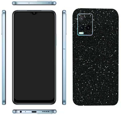 Pochanki Vivo Y33t Mobile Skin(Sparkling Black Gliter Skin With Glossy Matte Finish.)