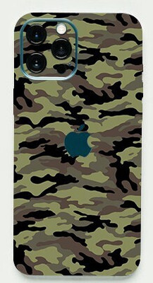 BugguSkin Apple iPhone 14 Pro Max Mobile Skin(Ultra Super Camouflage Military Green Skin With High Matte Finish.)