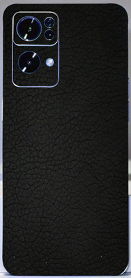 TJ CREATION OPPO Reno7 Pro 5G, oppo reno 7 pro Mobile Skin(Ultra Super Black Leather Skin With High Mattte Finish.)