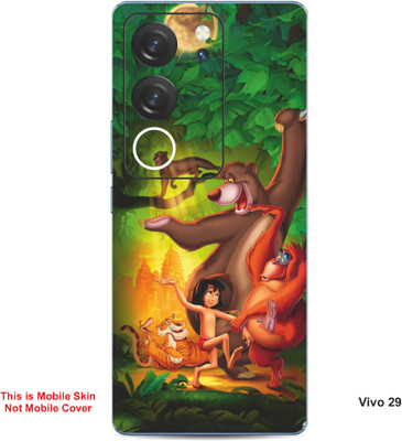 VYBE The Smart Choice Vivo V29 Jungle Book Embossed Mobile Skin(Green Pea B6)
