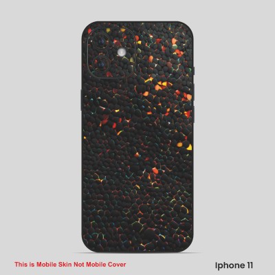 VYBE The Smart Choice iPhone 11 Pattern Mobile Skin(Charcoal, Orange 1)