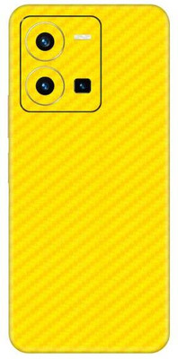Vcare GadGets Y35 2022 Fiber Carbon Yellow Back Side Premium Mobile Skin(Fiber Carbon Yellow)