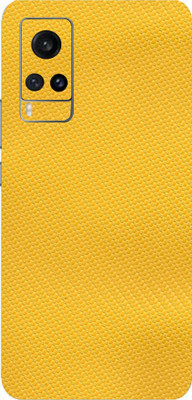 BugguSkin Vivo X60 Pro, vivo x60 pro Mobile Skin(Ultra Super Yellow Carbon Skin With High Matte Finish.)