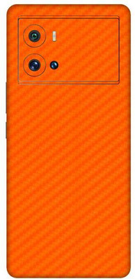 Vcare GadGets Fiber Carbon Orange vivo i QOO 9 Pro 5G Mobile Skin(Fiber Carbon Orange)