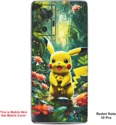 VYBE The Smart Choice Redmi Note 10 Pro Pikachu Embossed Mobile Skin(Light Tan A1)