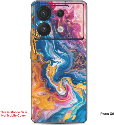 VYBE The Smart Choice Poco X6 Abstract Embossed Mobile Skin(Beauty Bush 1)