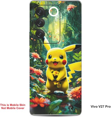 VYBE The Smart Choice Vivo V27 Pro Pikachu Embossed Mobile Skin(Light Tan B5)