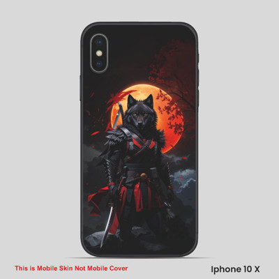 VYBE The Smart Choice iPhone 10X Fox Embossed Mobile Skin(Gunmetal 2)