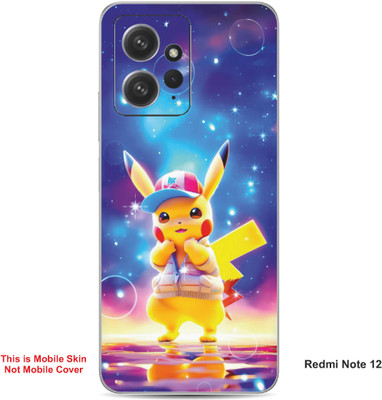 VYBE The Smart Choice Redmi Note 12 Pikachu Embossed Mobile Skin(Butterfly Blue A1)