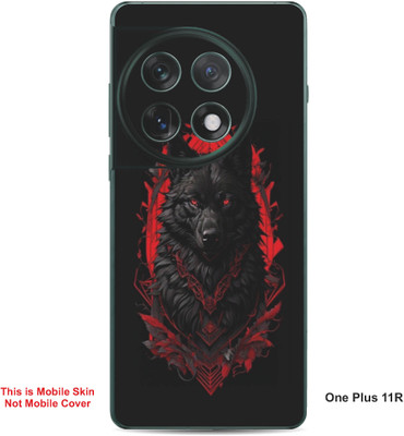 VYBE The Smart Choice One Plus 11R Wolf Embossed Mobile Skin(Flush Mahogay 33)