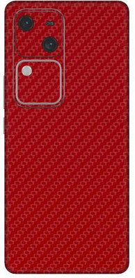 Vcare GadGets Fiber Carbon Red V30 5G Mobile Skin(Fiber Carbon Red)