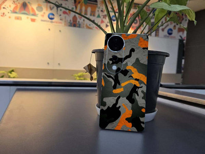 BugguSkin VIVO T3 ULTRA 5G MOBILE SKIN Mobile Skin(ORANGE AND GREY)
