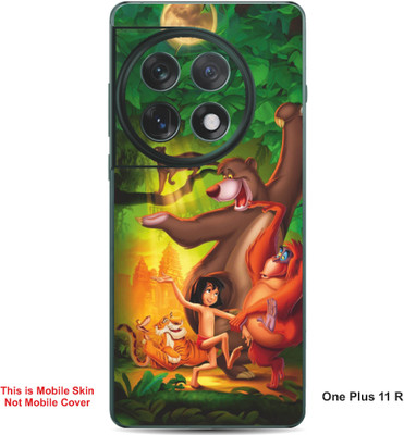 VYBE The Smart Choice One Plus 11R Jungle Book Embossed Mobile Skin(Green Pea 27)