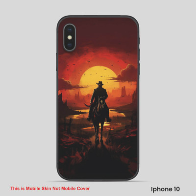 VYBE The Smart Choice iPhone 10 Super Hero Mobile Skin(Saffron Mango,Bownish Red 2)