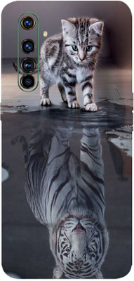 TJ CREATION Realme X50 Pro Mobile Skin(Ultra Super Lion Shadow With High Matte Finish.)